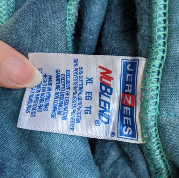 Cropped sweatshirt blue tie dye - Picture 2 of 3